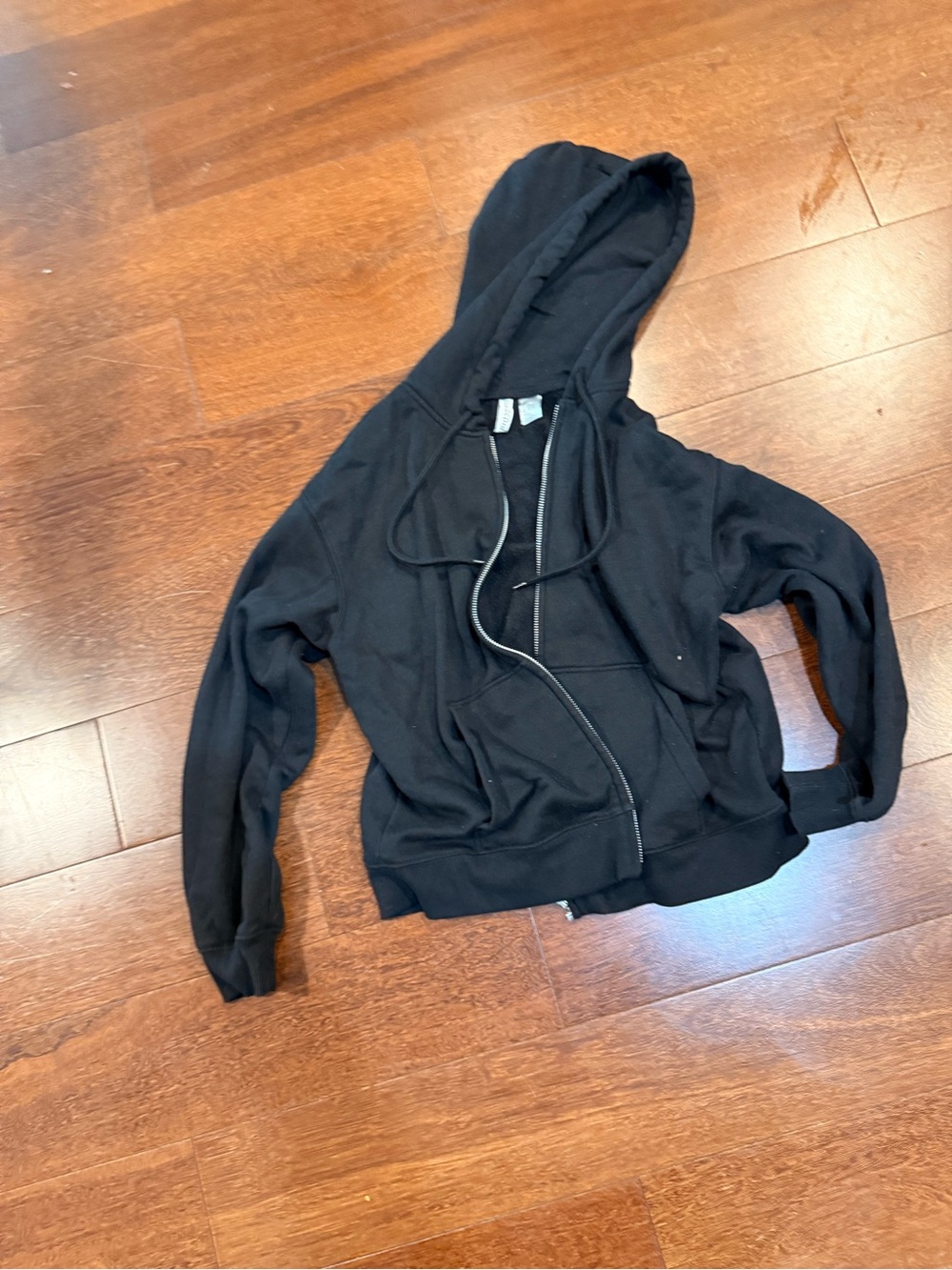 Divided Black Zip-Front Hoodie Jacket